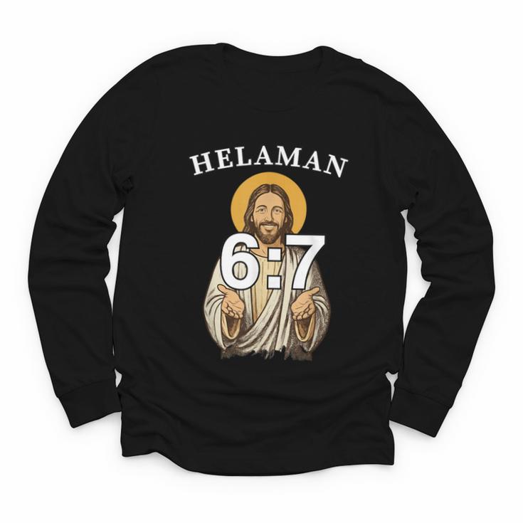 LDS Book Of Mormon Meme Helaman 6 Youth Long Sleeve Tee