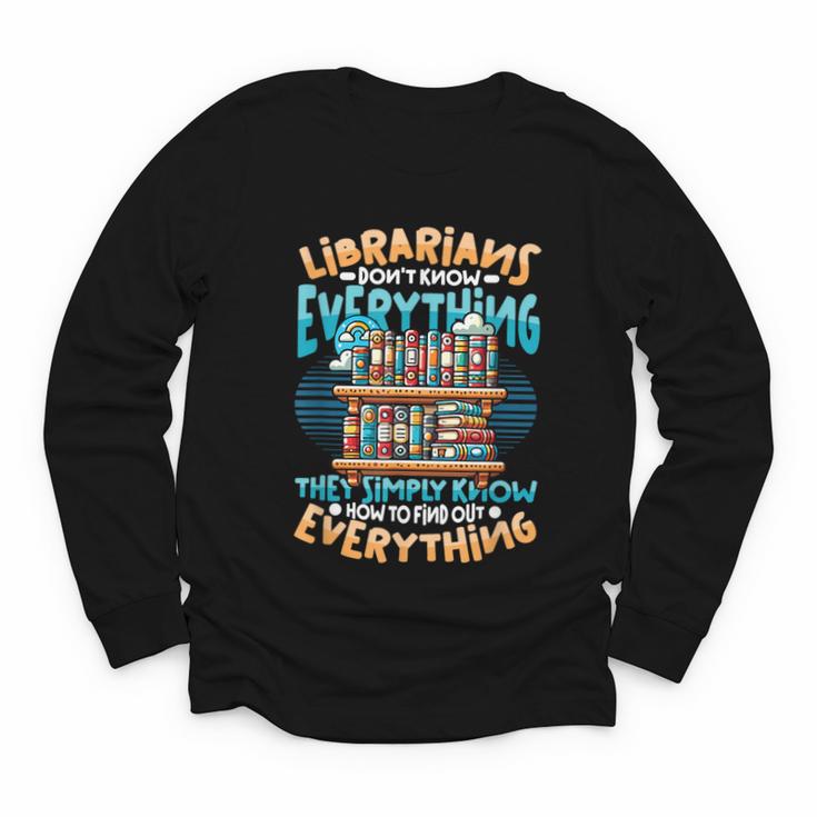 Librarian Book Lover Library Librarian Youth Long Sleeve Tee