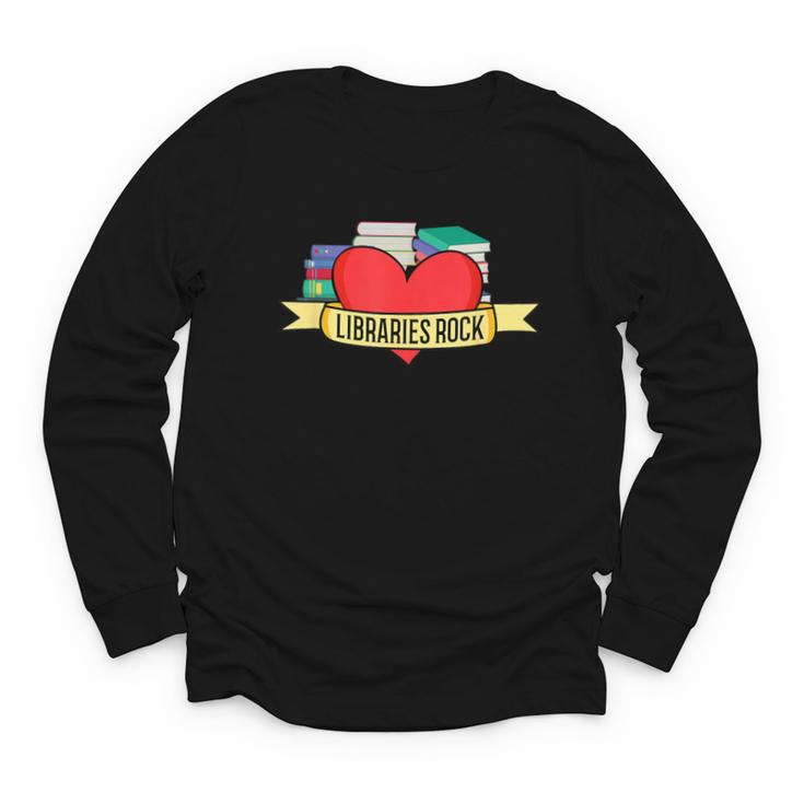 Librarian Library Assistant Libraries Rock Book Lover Youth Long Sleeve Tee