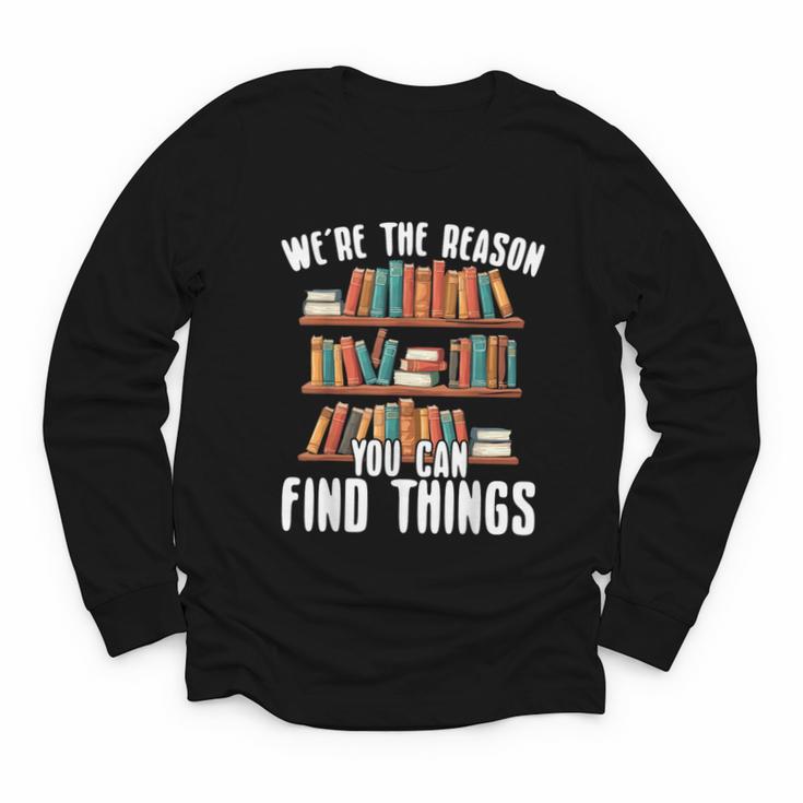 Librarian Reading Books Lover Library Youth Long Sleeve Tee