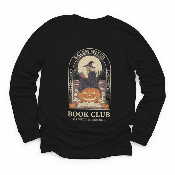 Literary Salem Witch Book Club All Witches Welcome Youth Long Sleeve Tee