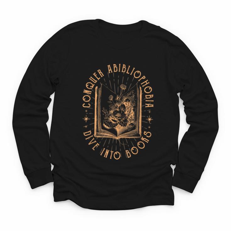 Literature Bookworm Abibliophobia Bookish Youth Long Sleeve Tee