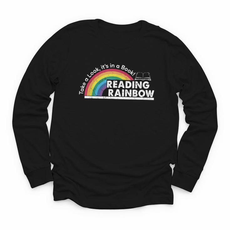 Take A Look It's In A Book Retro Reading Book Lover Youth Long Sleeve Tee