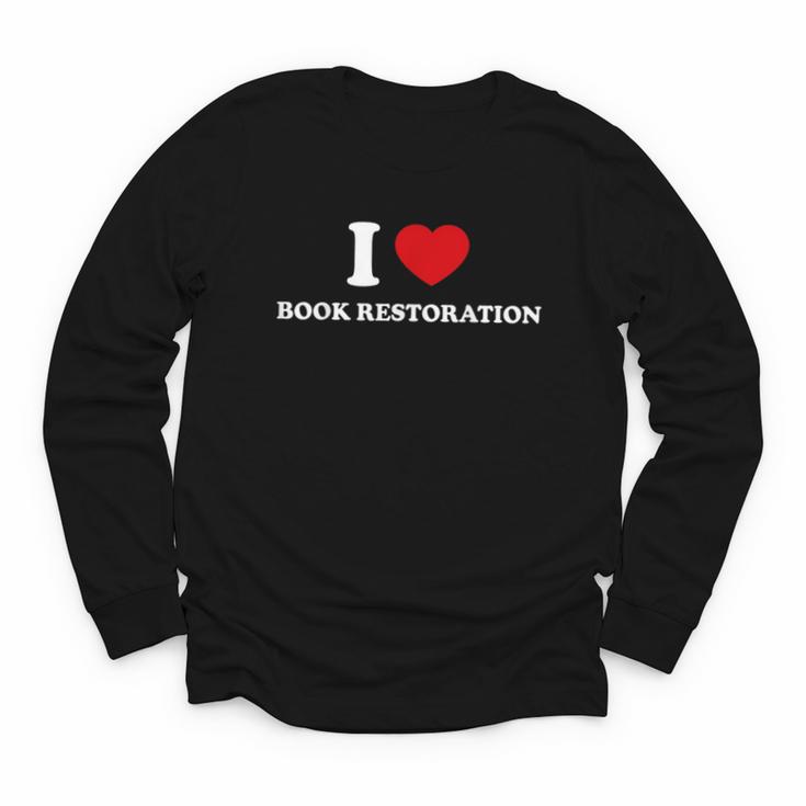 I LOVE BOOK RESTORATION Youth Long Sleeve Tee