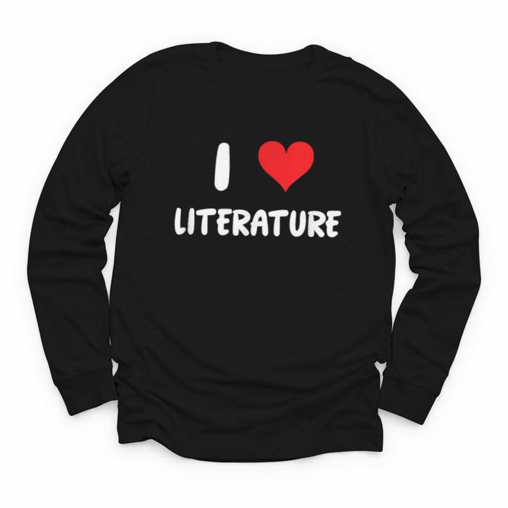 I Love Literature Heart Books Writing Reading Read Write Youth Long Sleeve Tee