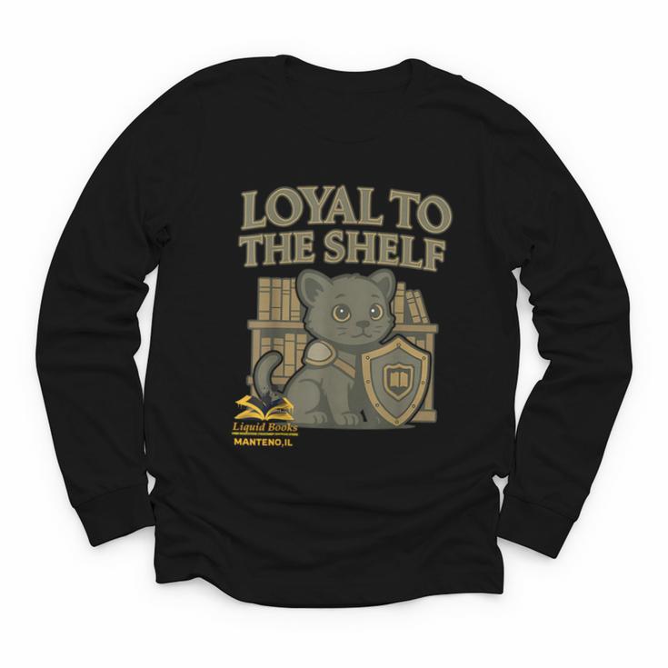Loyal To The Shelf Knight Panther Book Lover Youth Long Sleeve Tee