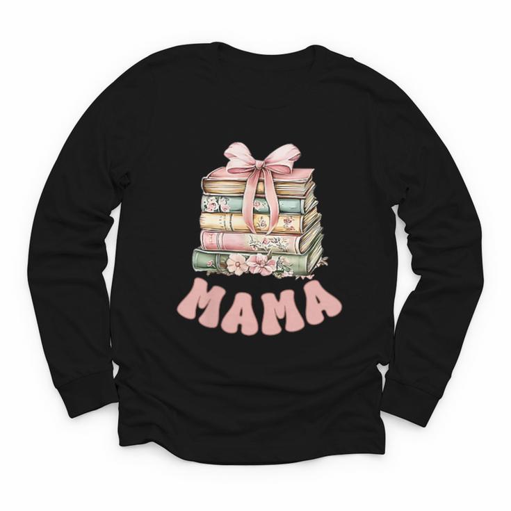 Mama Book First Chapter Birthday Family Matching Party Youth Long Sleeve Tee