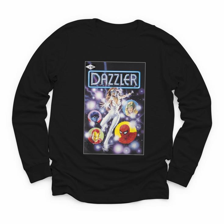 Marvel Universe Classic Dazzler Light Power Comic Book Cover Youth Long Sleeve Tee