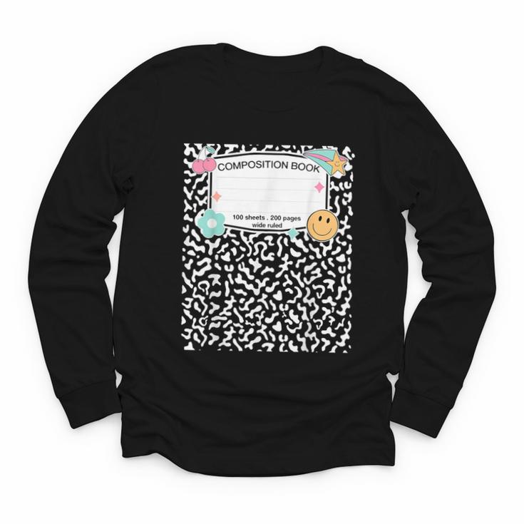 Matching Group Halloween Teacher Composition Book Notebook Youth Long Sleeve Tee