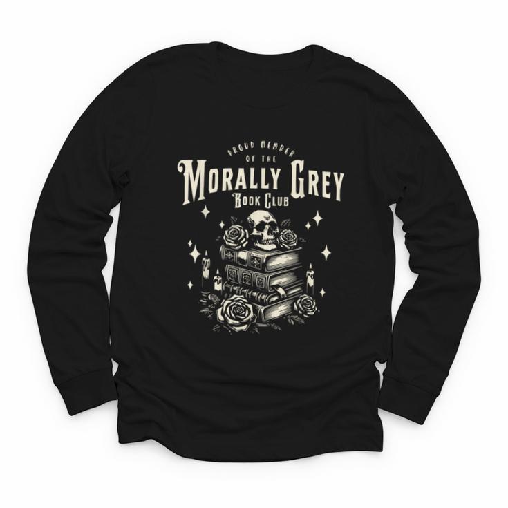 Morally Grey Book Club Reading Shirt Bookish Bookworm Youth Long Sleeve Tee