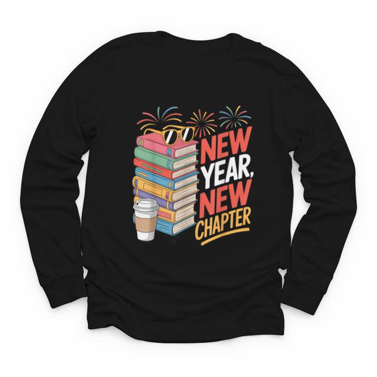 New Year New Chapter Book Lover Reader Youth Long Sleeve Tee