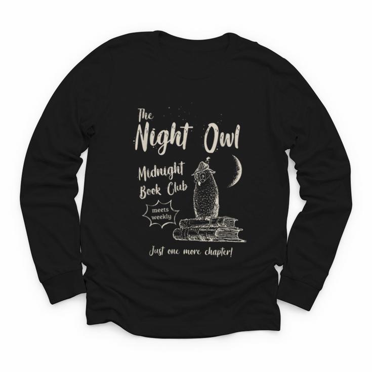Night Owl Book Club Bookish Book Lover Tee Youth Long Sleeve Tee
