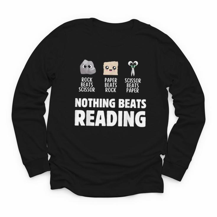 Nothing Beats Reading Librarian Book Bookworm Youth Long Sleeve Tee