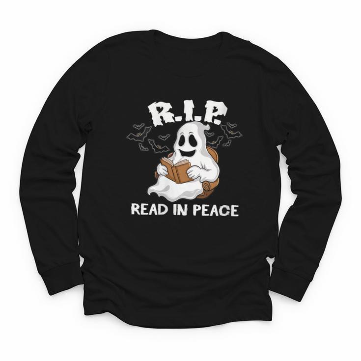October Reading And Library Awareness Books And Boos Youth Long Sleeve Tee