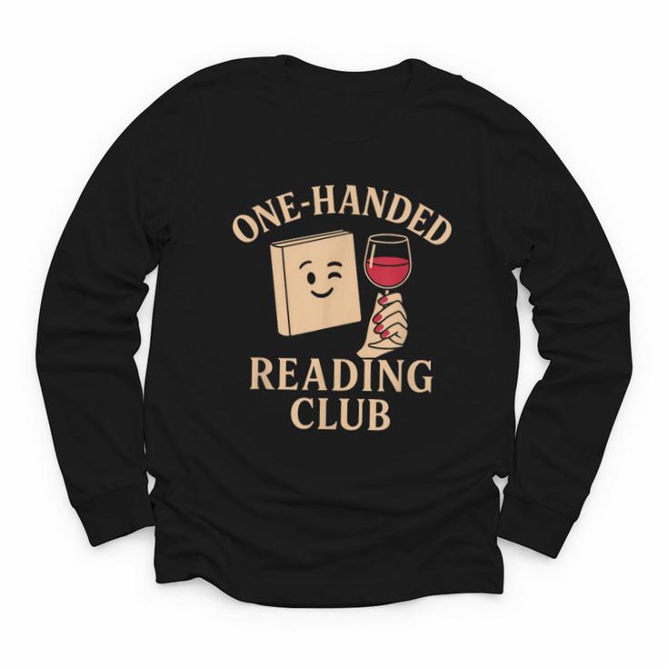 One-Handed Reading Club Smutty Book Lover Youth Long Sleeve Tee