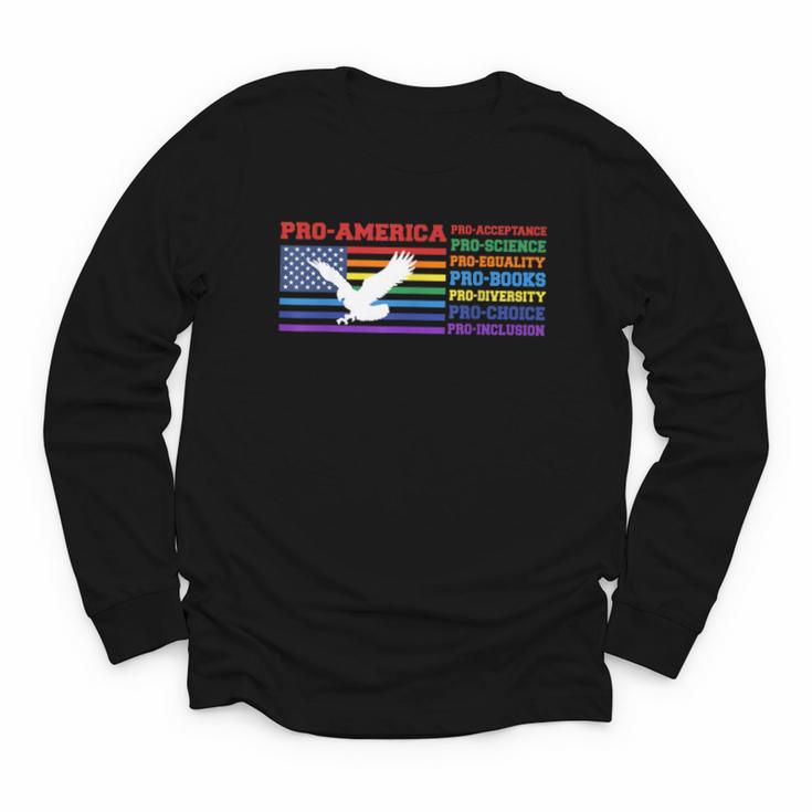 Pro America Pro Acceptance Pro Science Pro Equality Pro Book Youth Long Sleeve Tee