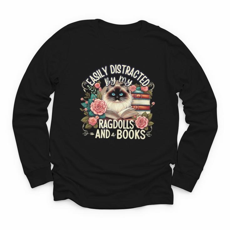 Ragdoll Lover Ragdoll Cat Ragdolls And Books Youth Long Sleeve Tee