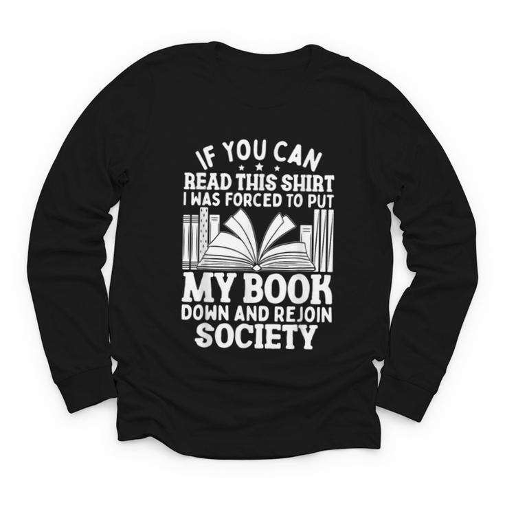 If You Can Read This For Book Lovers Reading Youth Long Sleeve Tee