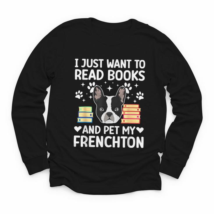 Read Books & Pet My Frenchton Owner Frenchton Lover Youth Long Sleeve Tee
