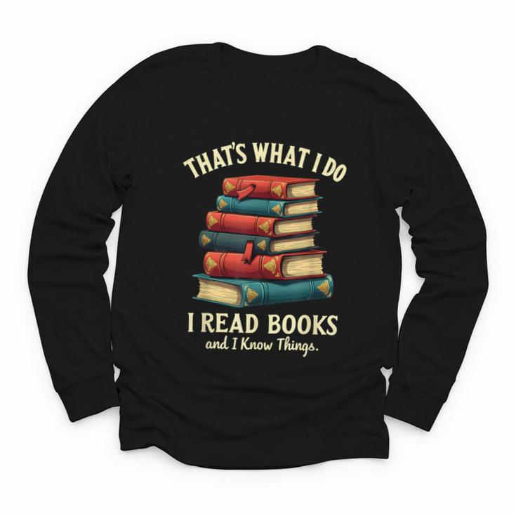 I Read Books Bookworm Halloween Youth Long Sleeve Tee