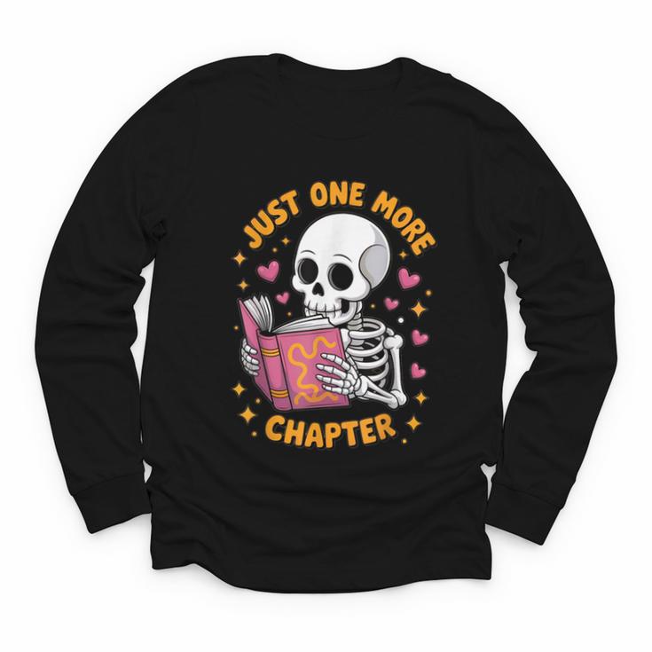 Read Books Lover Bookworm Cute Reading Just One More Chapter Youth Long Sleeve Tee
