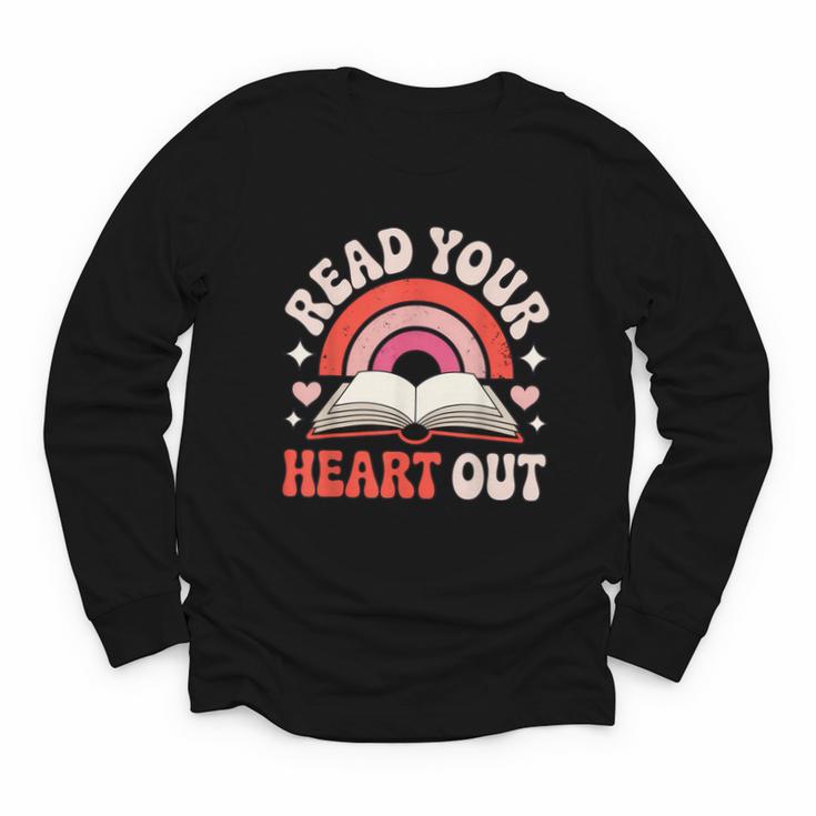 Read Your Heart Out Book Lovers Emotional Fall Vibes Youth Long Sleeve Tee