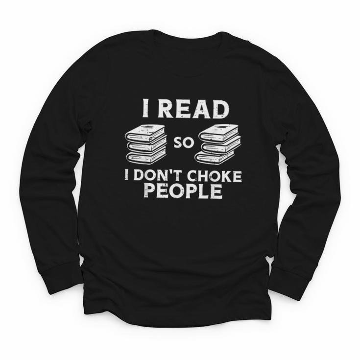I Read Reading Book Librarian Across America Men Women Kids Youth Long Sleeve Tee