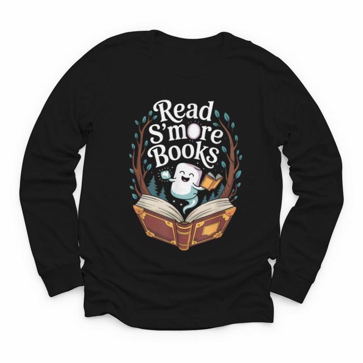 Read S'More Books Camping Outdoors Travel Campfire Youth Long Sleeve Tee