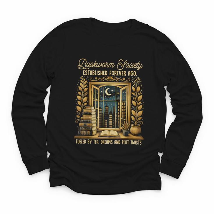 Reading Book Lover Bookish Readers Bookworm Society Youth Long Sleeve Tee