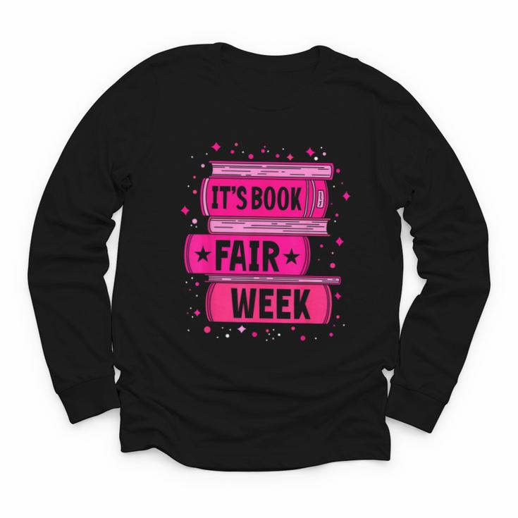 Reading Books Its Book Fair Week Youth Long Sleeve Tee
