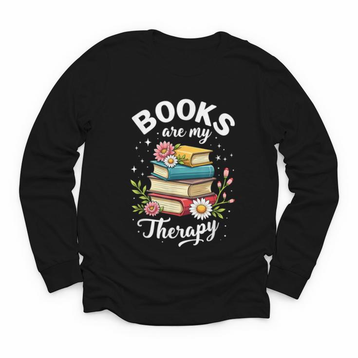 Reading Books Are My Therapy Youth Long Sleeve Tee