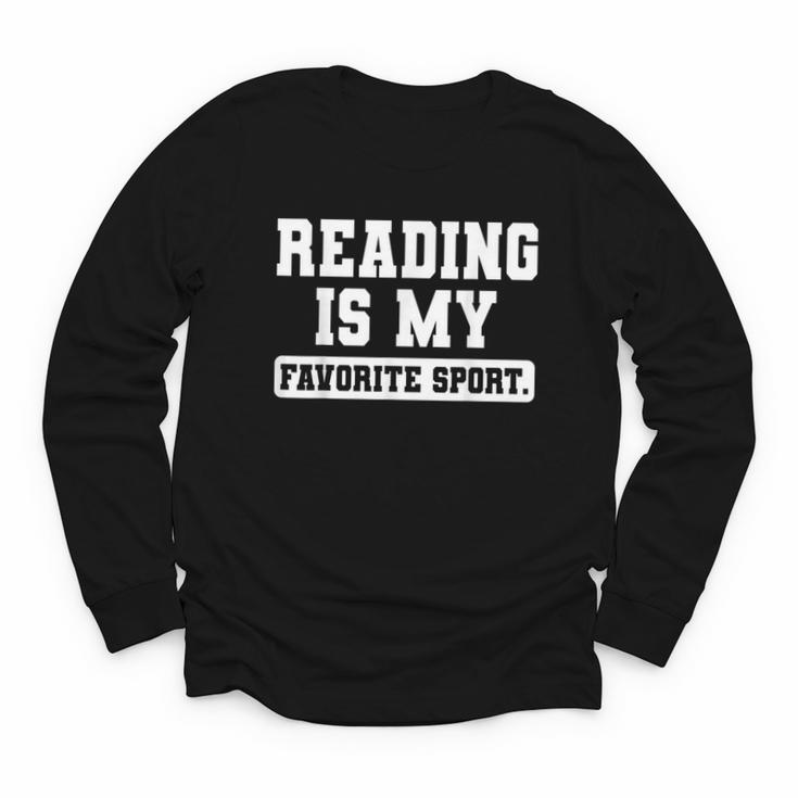 Reading Is My Favorite Sport Book Lover Reader Youth Long Sleeve Tee