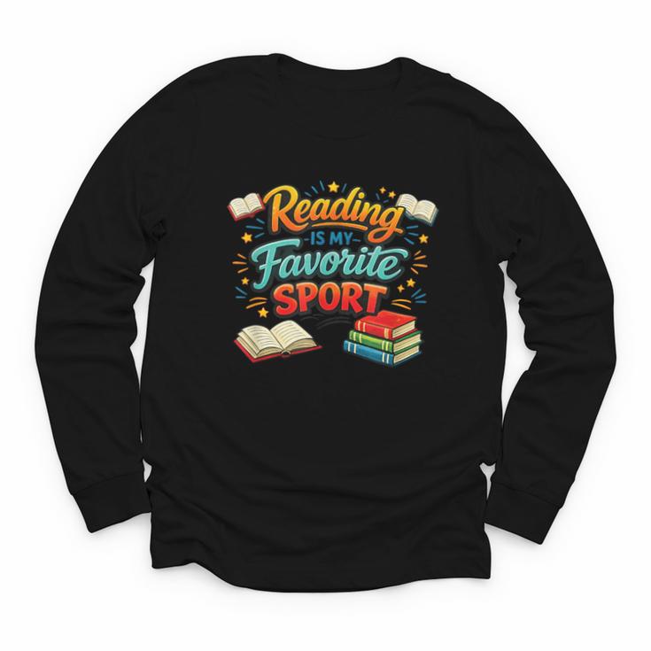Reading Is My Favorite Sport Book Lover Youth Long Sleeve Tee