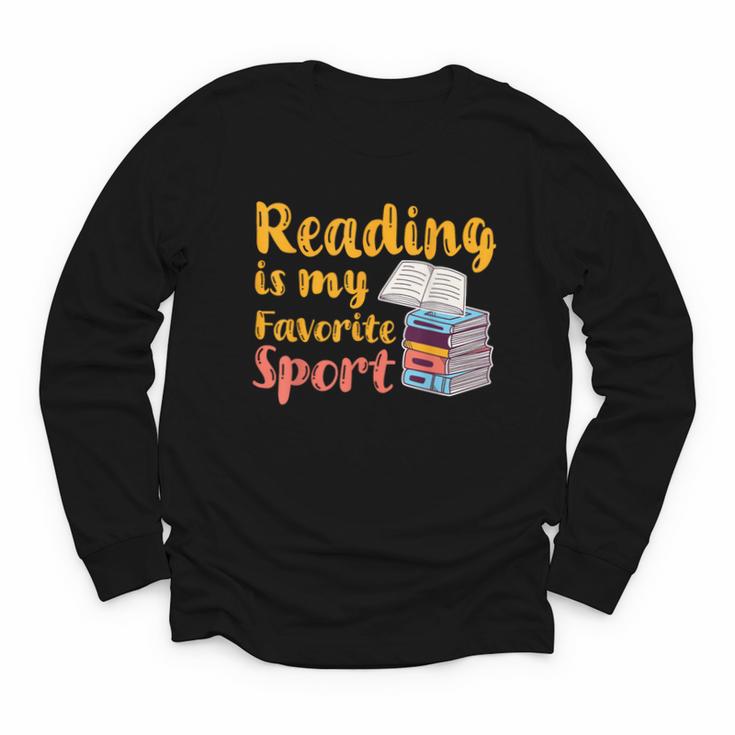 Reading Is My Favorite Sport Book Lovers Youth Long Sleeve Tee