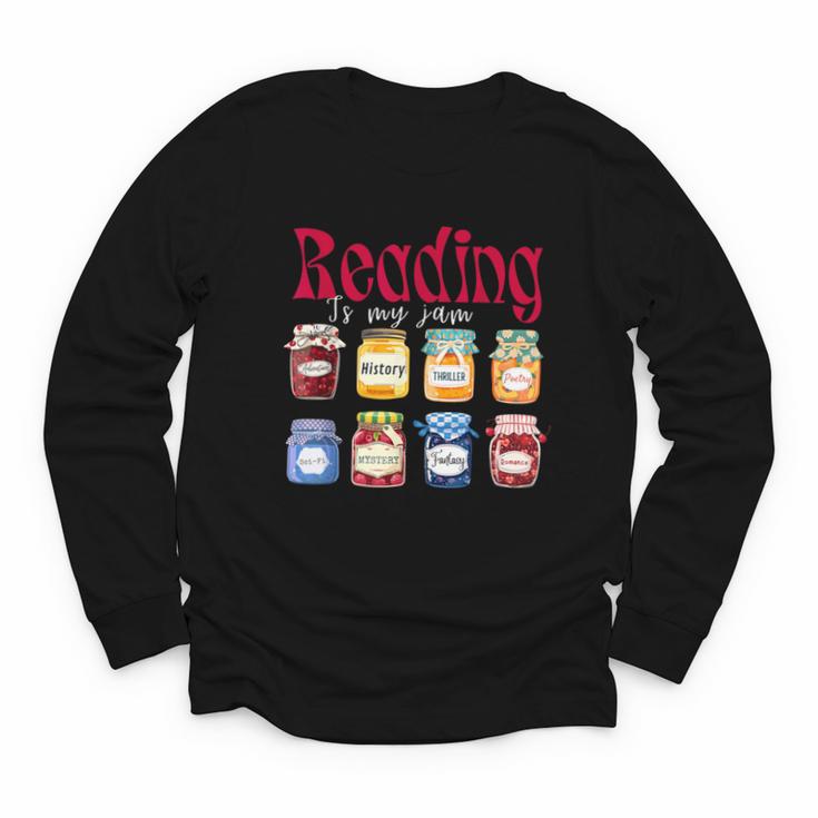 Reading Is My Jam Teacher Student Book Lovers Youth Long Sleeve Tee