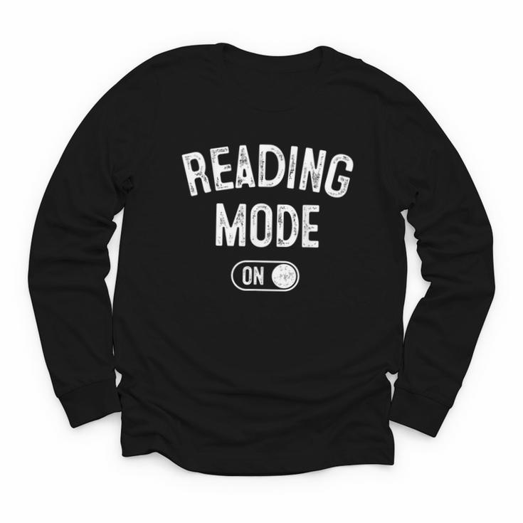 Reading Mode On Book Lover Librarian Teacher Youth Long Sleeve Tee