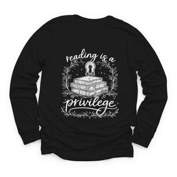Reading Is A Privilege Vintage Reading Lover Books Youth Long Sleeve Tee