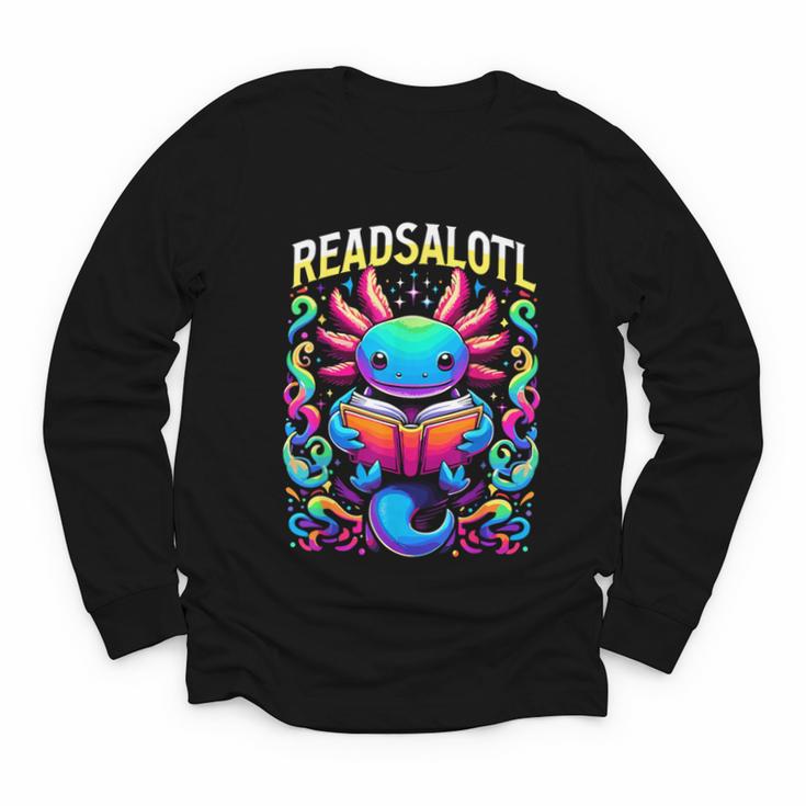 Readsalotl Axolotl Book Lovers Axolotls Youth Long Sleeve Tee