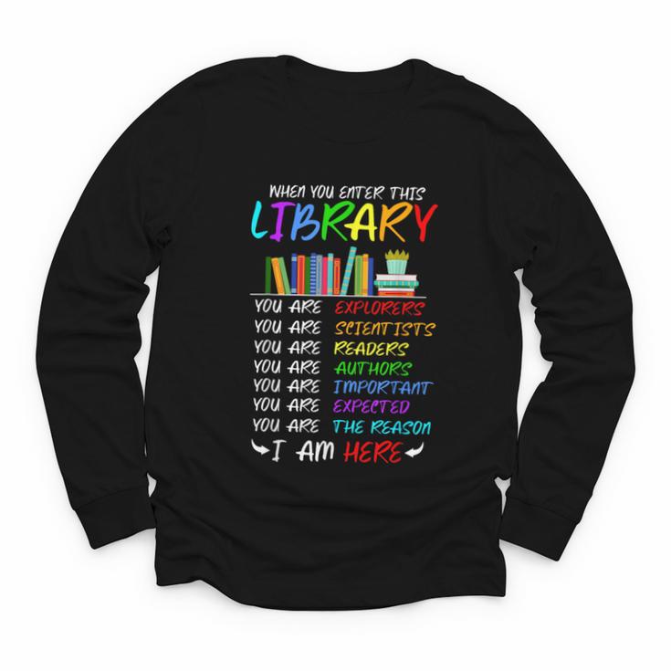 Retro Librarian Book Reader Library Book Reading Youth Long Sleeve Tee