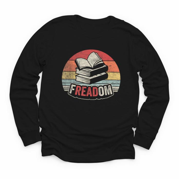 Retro Vintage FREADom Anti Ban Books Freedom To Read Youth Long Sleeve Tee
