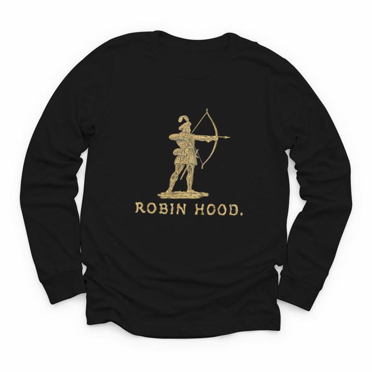 Robin Hood The Archer Book Cover Illustration In Gold Youth Long Sleeve Tee