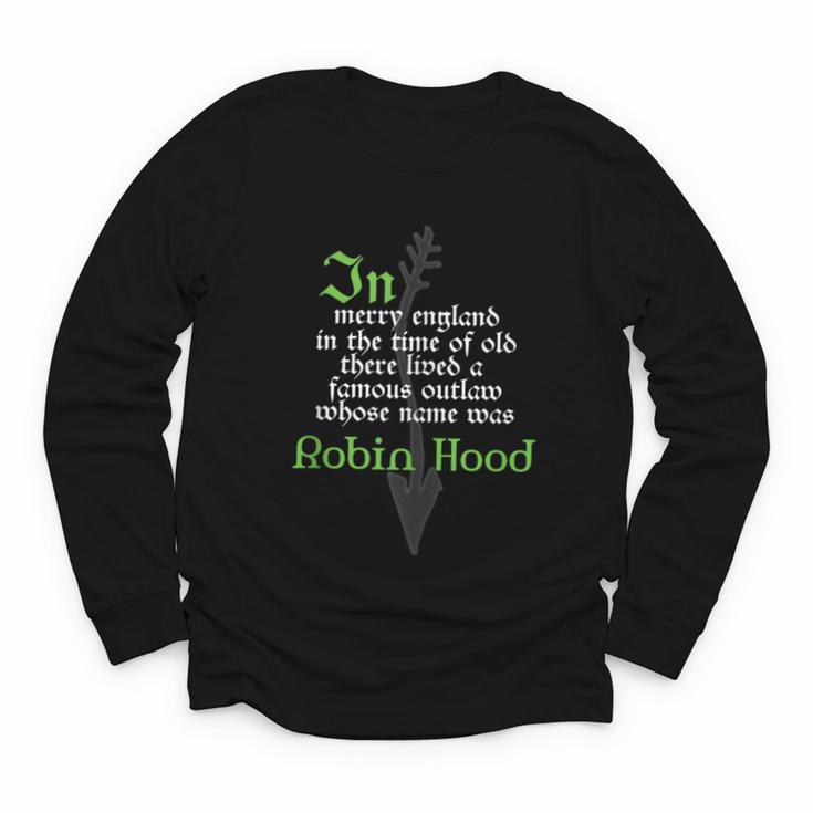 Robin Hood T Shirt For Book Lovers And Literature Fans Youth Long Sleeve Tee