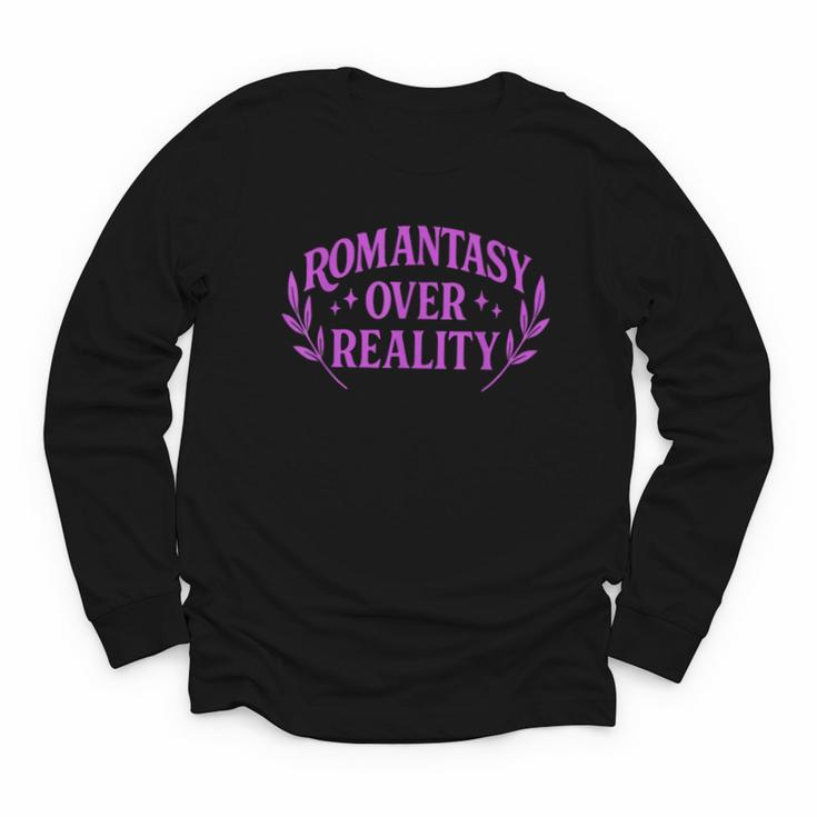 Romantasy Book Reader Aesthetic With Fantasy Feels Youth Long Sleeve Tee