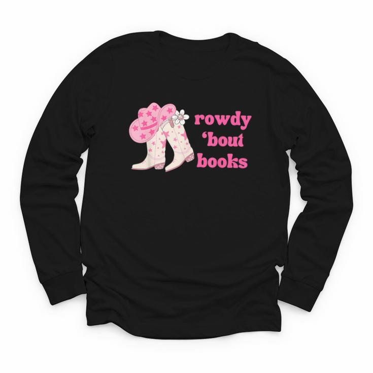 Rowdy 'Bout Books Cowboy Lovers Youth Long Sleeve Tee