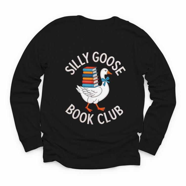 Silly Goose Book Club Reading Lover Youth Long Sleeve Tee