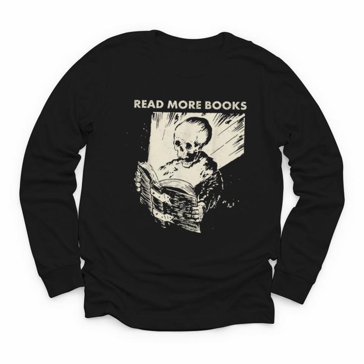 Skeleton Read More Books Youth Long Sleeve Tee