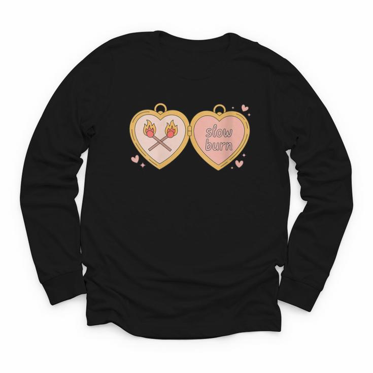 Slow Burn Romance Book Lover Tee Youth Long Sleeve Tee