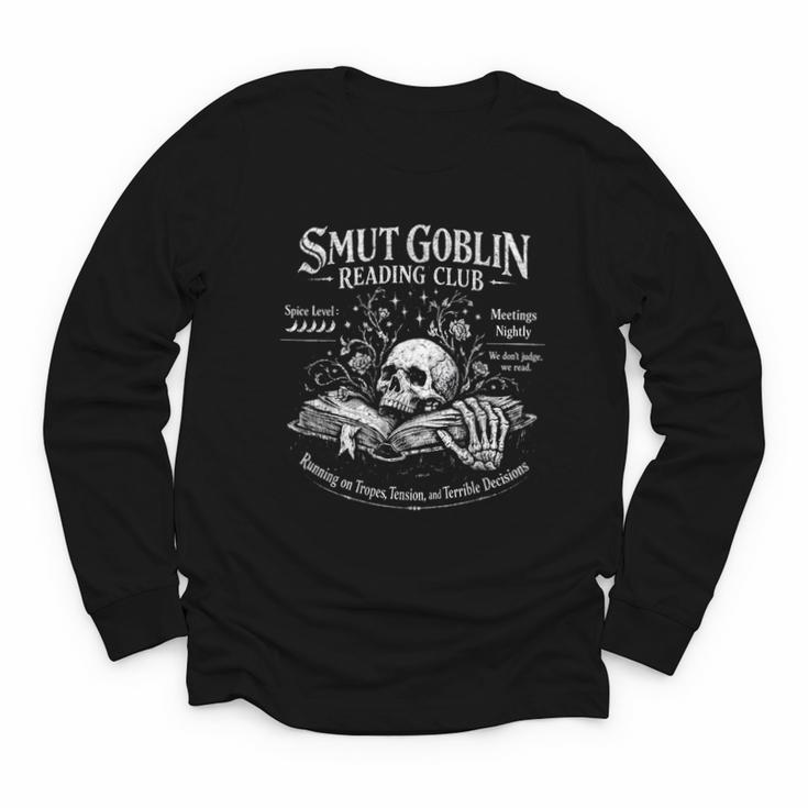 Smut Goblin Reading Club Spicy Book Lover Youth Long Sleeve Tee