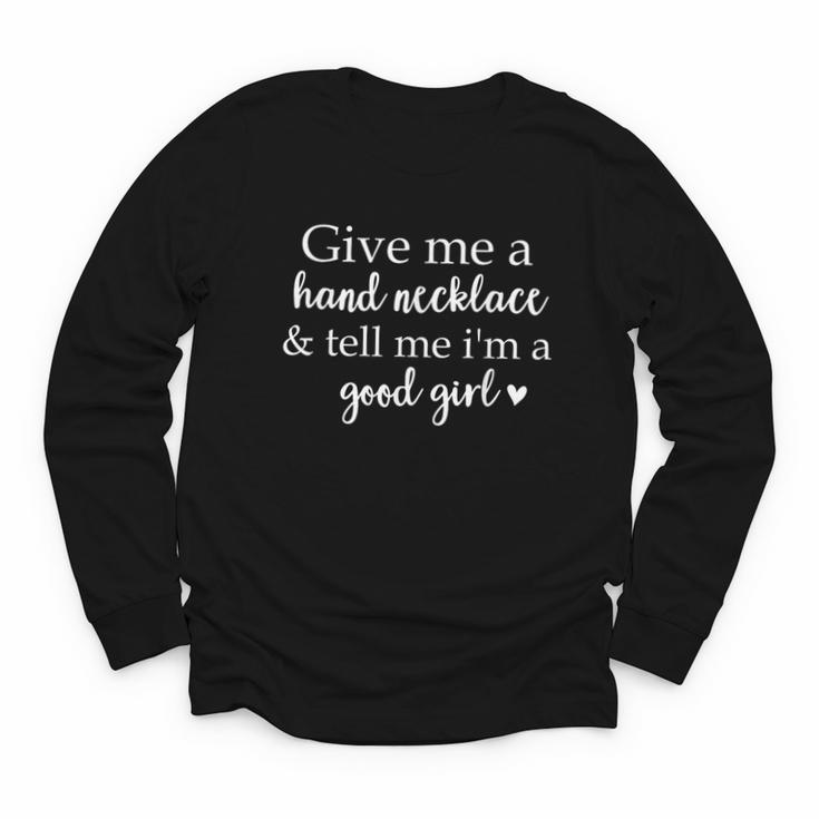 Smutt Book Give Me a Hand Necklace & Tell Me I'm a Good Girl Youth Long Sleeve Tee