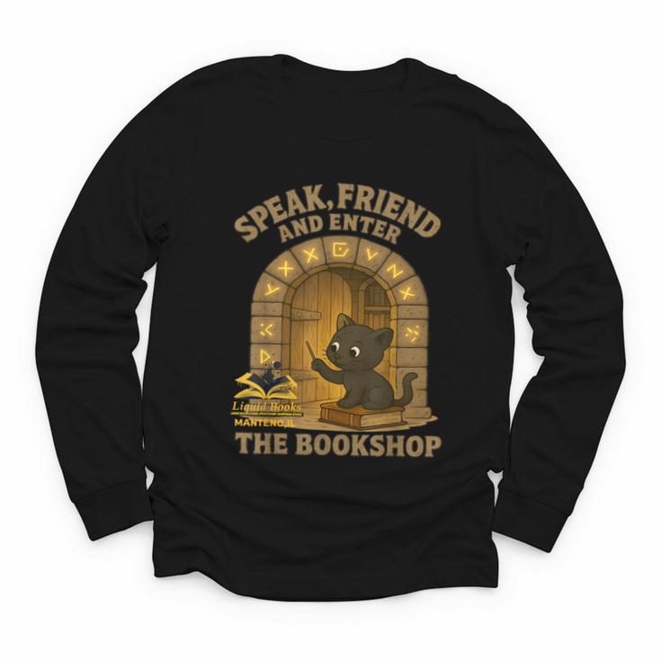 Speak Friend Enter Bookshop Magic Panther Youth Long Sleeve Tee